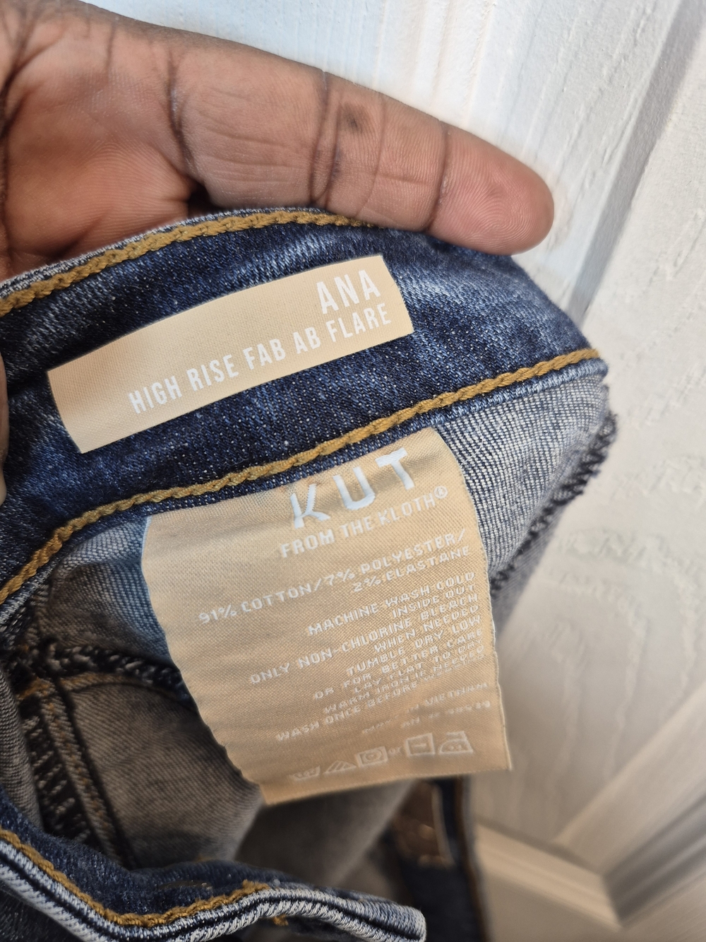 Kut From The Kloth Ana High Rise Fab Ab Flare Jeans Medium Wash 8 - Picture 7 of 7